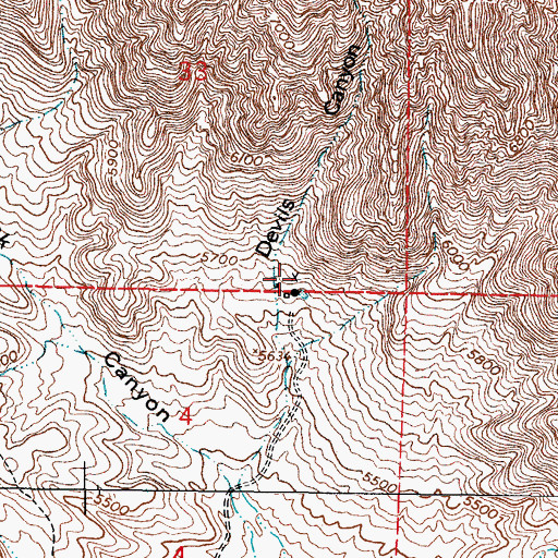 Topographic Map of Dripping Spring Ranch, NM