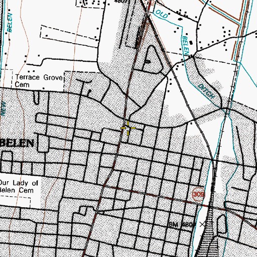 Topographic Map of Gil Sanchez Elementary School, NM