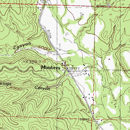 Topographic Map of Doctor Granville Wood House Historic Site, NM