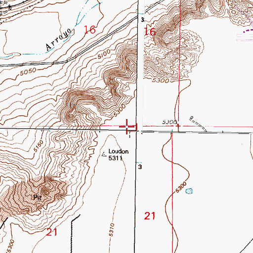 Topographic Map of Atrisco Reservoir, NM
