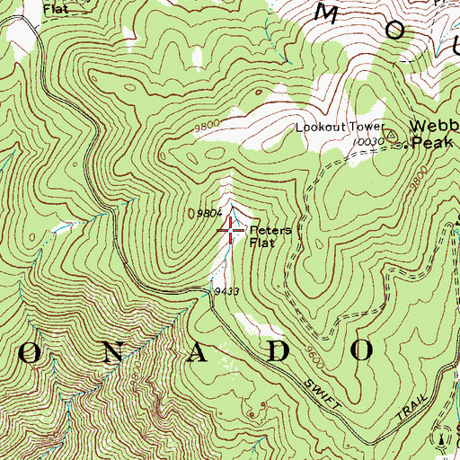 Topographic Map of Peters Flat, AZ