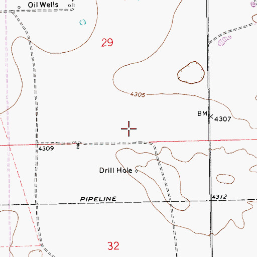 Topographic Map of 12553 Water Well, NM