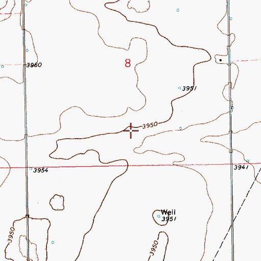 Topographic Map of 11482 Water Well, NM