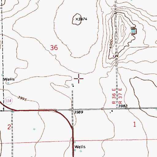 Topographic Map of 11431 Water Well, NM