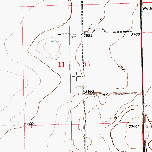Topographic Map of 11442 Water Well, NM