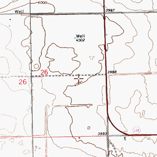 Topographic Map of 11469 Water Well, NM