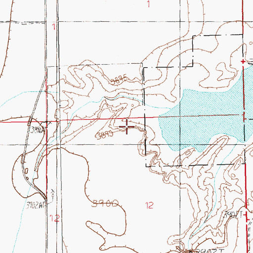 Topographic Map of 11019 Water Well, NM