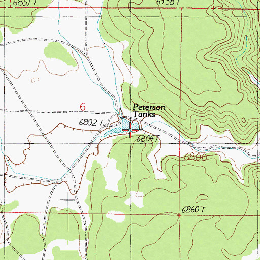 Topographic Map of Peterson Tanks, AZ