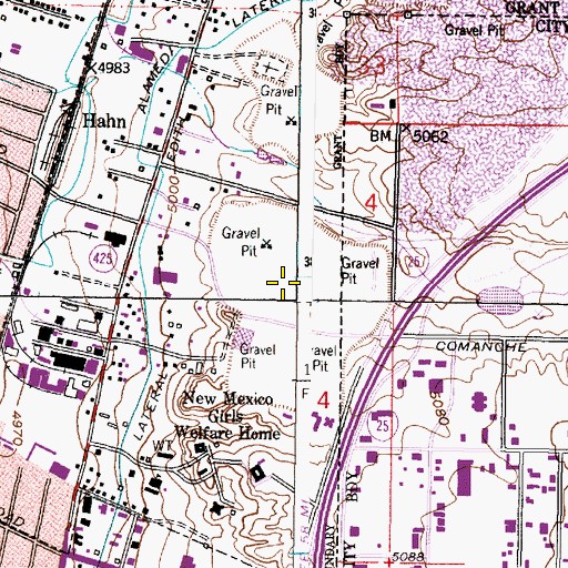 Topographic Map of Duranes Pumping Station, NM