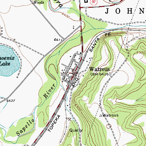 Topographic Map of Walter W Lyman Ranch House, NM