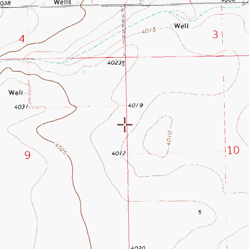 Topographic Map of 11439 Water Well, NM