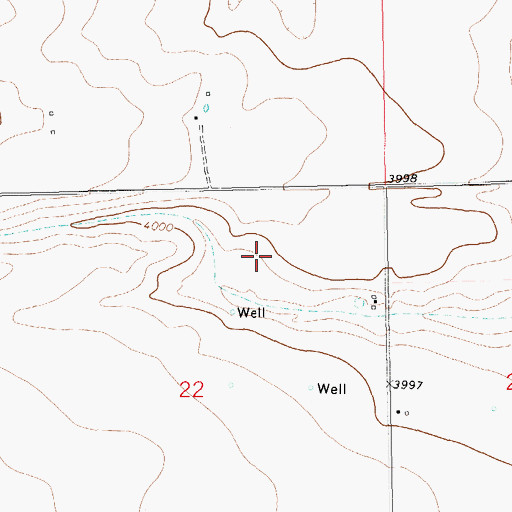 Topographic Map of 11454 Water Well, NM