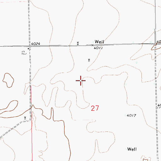 Topographic Map of 11461 Water Well, NM