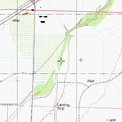 Topographic Map of Petes Well, AZ