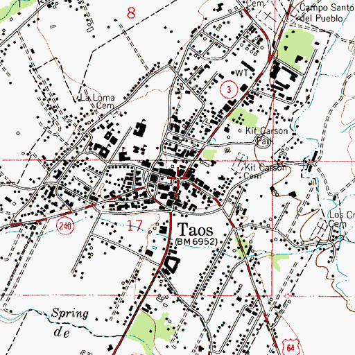 Topographic Map of E Martin House and Studio District, NM