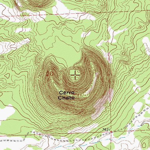 Topographic Map of Chain-of-Craters Wilderness Study Area, NM