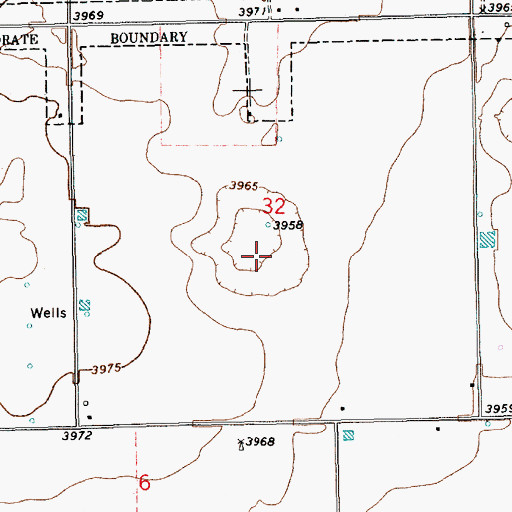 Topographic Map of 11370 Water Well, NM