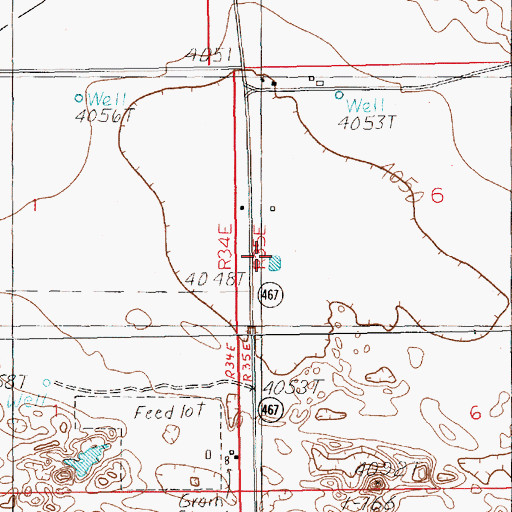 Topographic Map of 11540 Water Well, NM