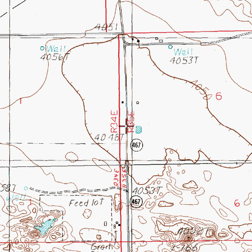 Topographic Map of 11539 Water Well, NM