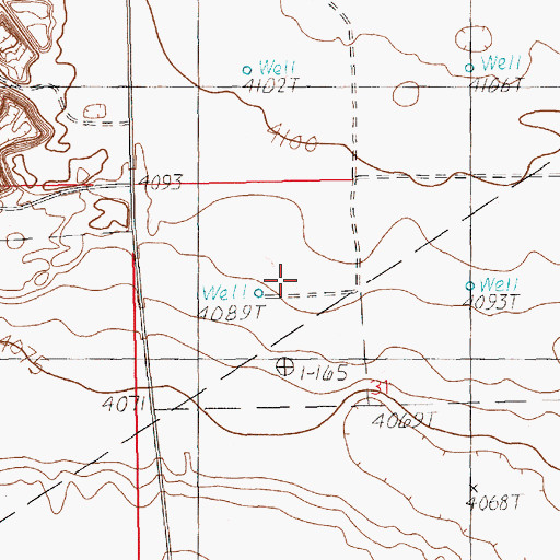 Topographic Map of 10021 Water Well, NM