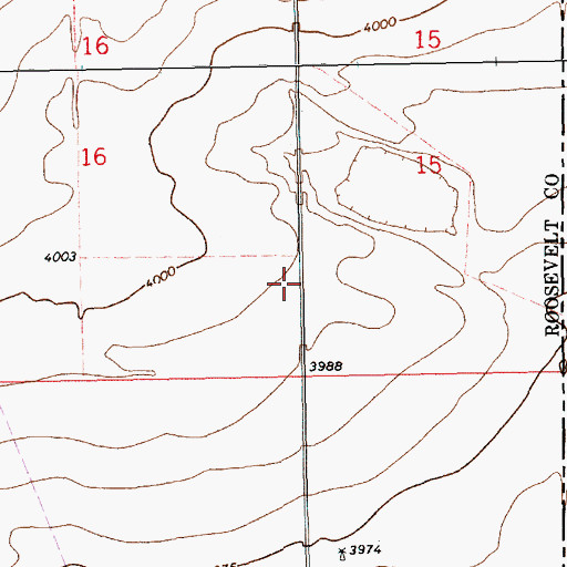 Topographic Map of 06001 Water Well, NM