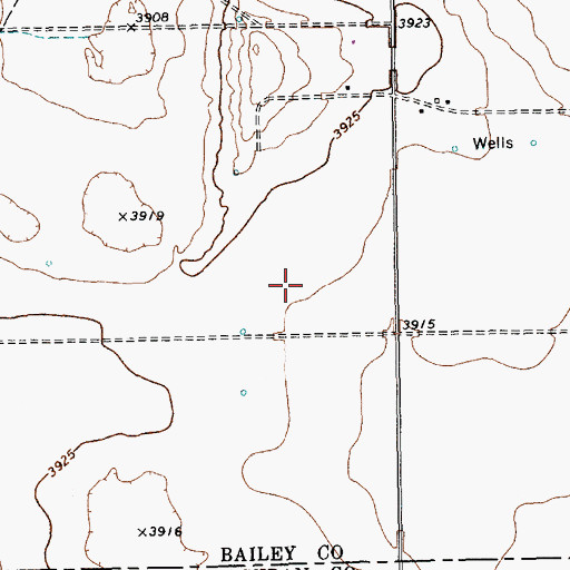 Topographic Map of 12537 Water Well, NM