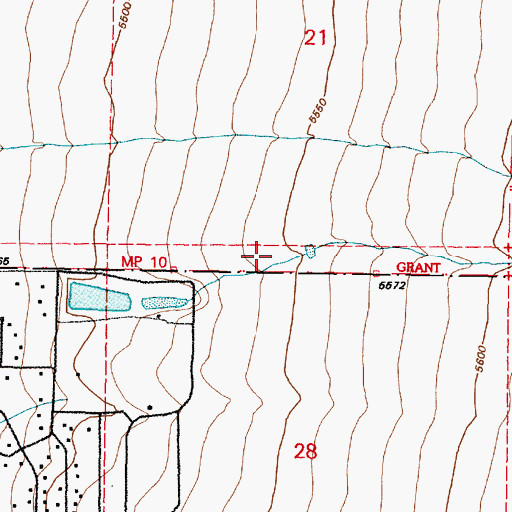 Topographic Map of 10030 Water Well, NM