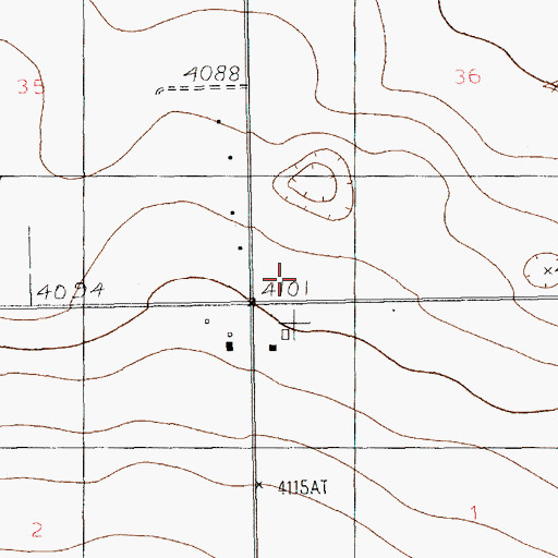 Topographic Map of 10921 Water Well, NM