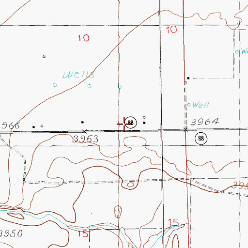 Topographic Map of 11586 Water Well, NM