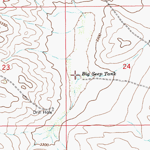 Topographic Map of Big Seep Tank, NM