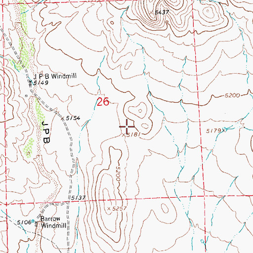 Topographic Map of Japanese Ranch Deposit, NM