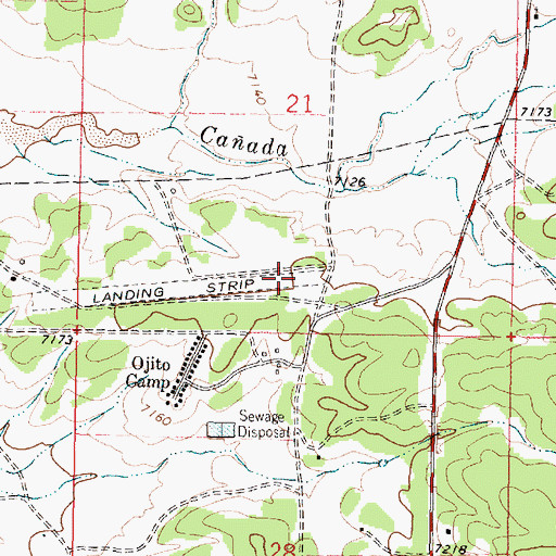 Topographic Map of Lindrith Airpark, NM
