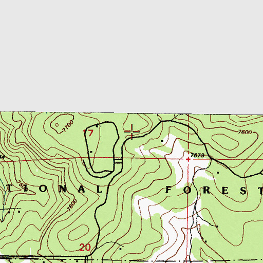 Topographic Map of Oak Flat Recreation Site, NM