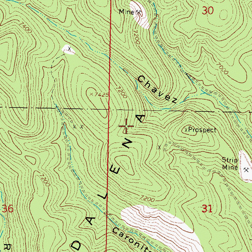 Topographic Map of Red Bluff Group, NM