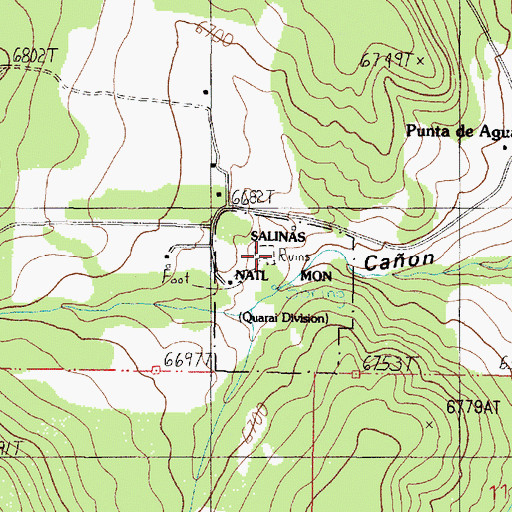 Topographic Map of Quarai Post Office, NM
