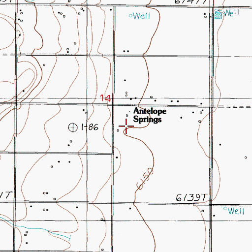 Topographic Map of Antelope Post Office (historical), NM