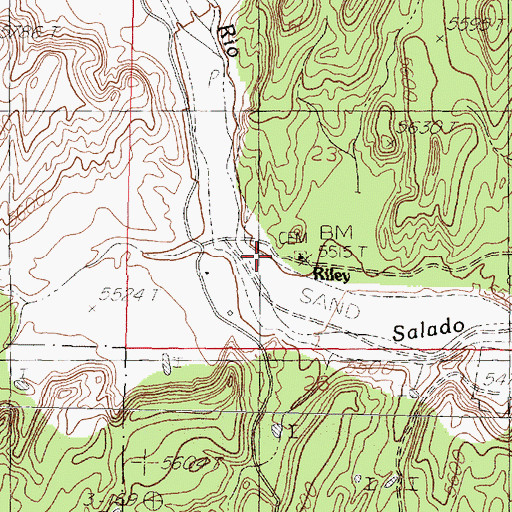 Topographic Map of Riley Post Office (historical), NM