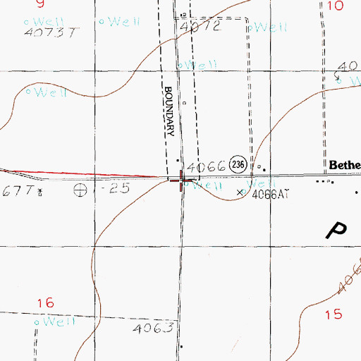 Topographic Map of Bethel Post Office (historical), NM