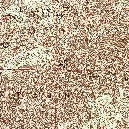 Topographic Map of Phoenix South Mountain Park, AZ