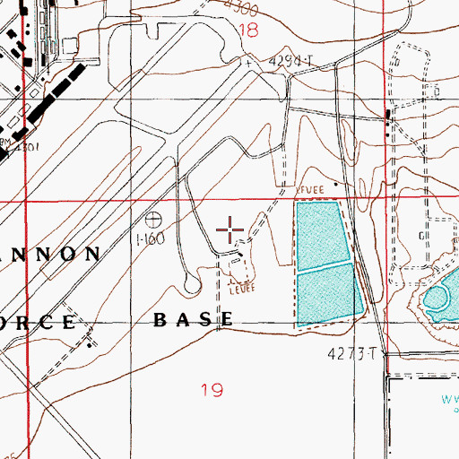 Topographic Map of KICA-AM (Clovis), NM