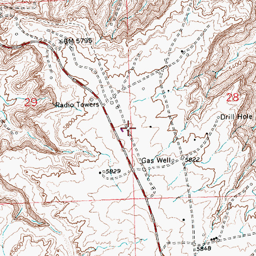 Topographic Map of KPCL-FM (Farmington), NM