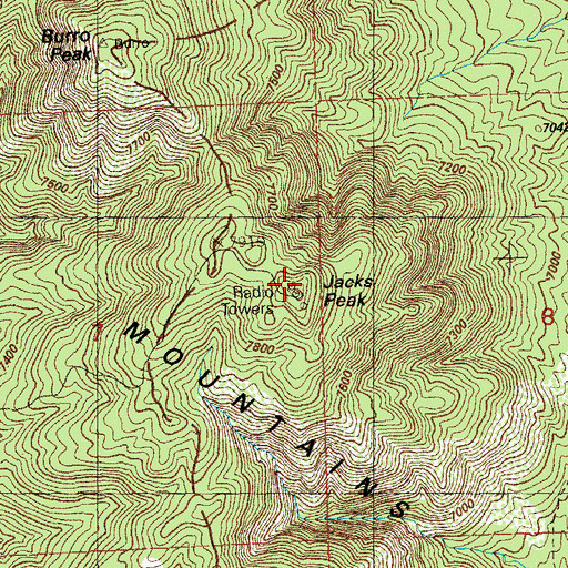 Topographic Map of KXKK-FM (Lordsburg), NM