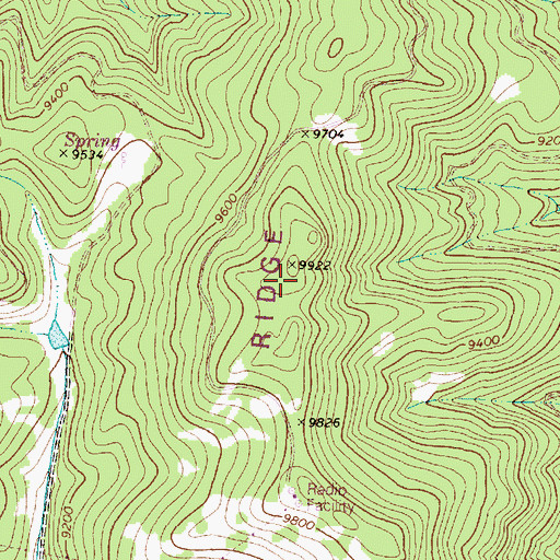 Topographic Map of KBOM-FM (Los Alamos), NM