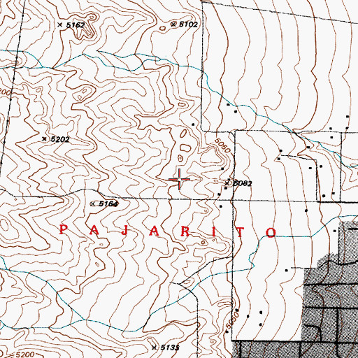 Topographic Map of KMBA-AM (Los Ranchos de Albuquerque), NM