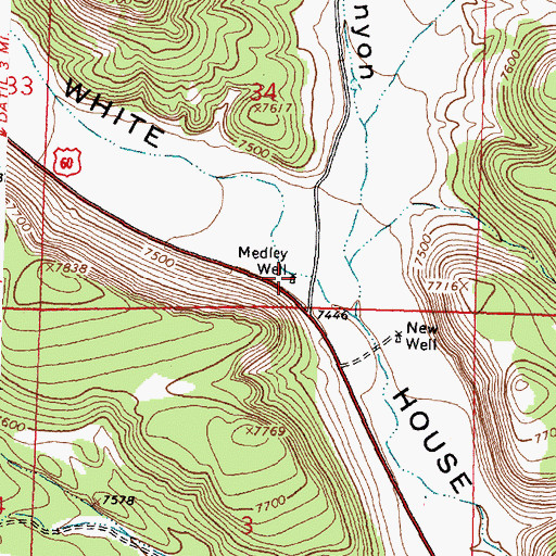 Topographic Map of Medley Well, NM