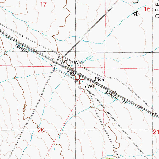 Topographic Map of Pica, AZ