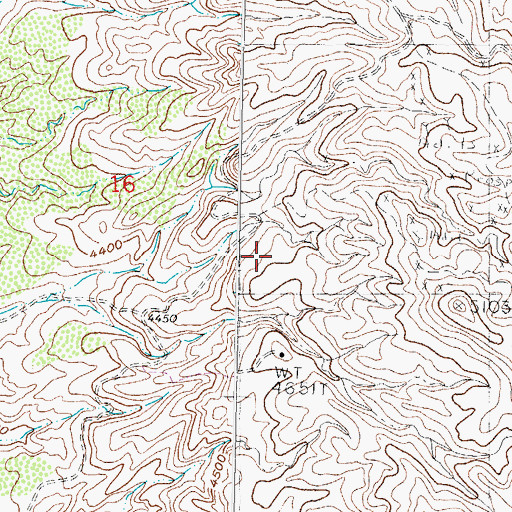 Topographic Map of Lincoln Mine, NM