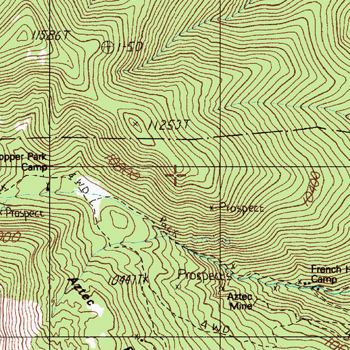 Topographic Map of Black Joe Mine, NM