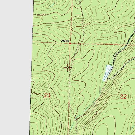 Topographic Map of Cooperation District Mine, NM