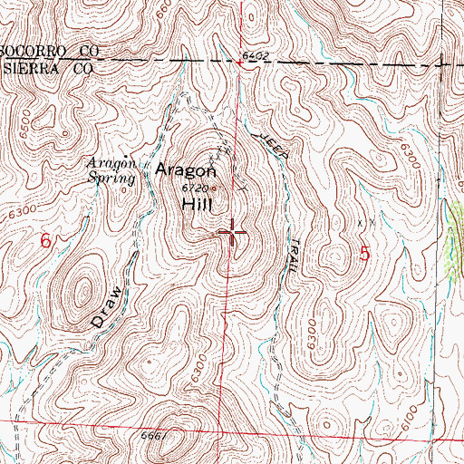 Topographic Map of Goldsborough 3 Mine, NM